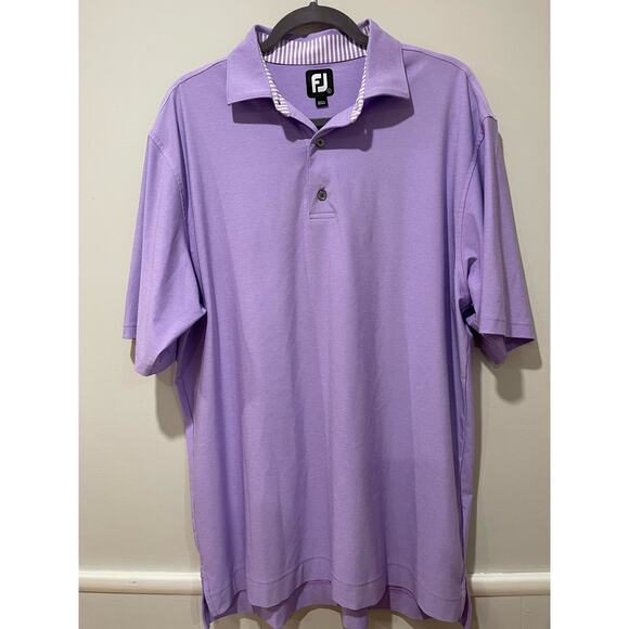 Foot Joy‎ Men's Lilac Purple Golf Polo Moisture Wicking Size Large - Picture 2 of 5